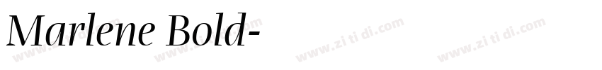 Marlene Bold字体转换